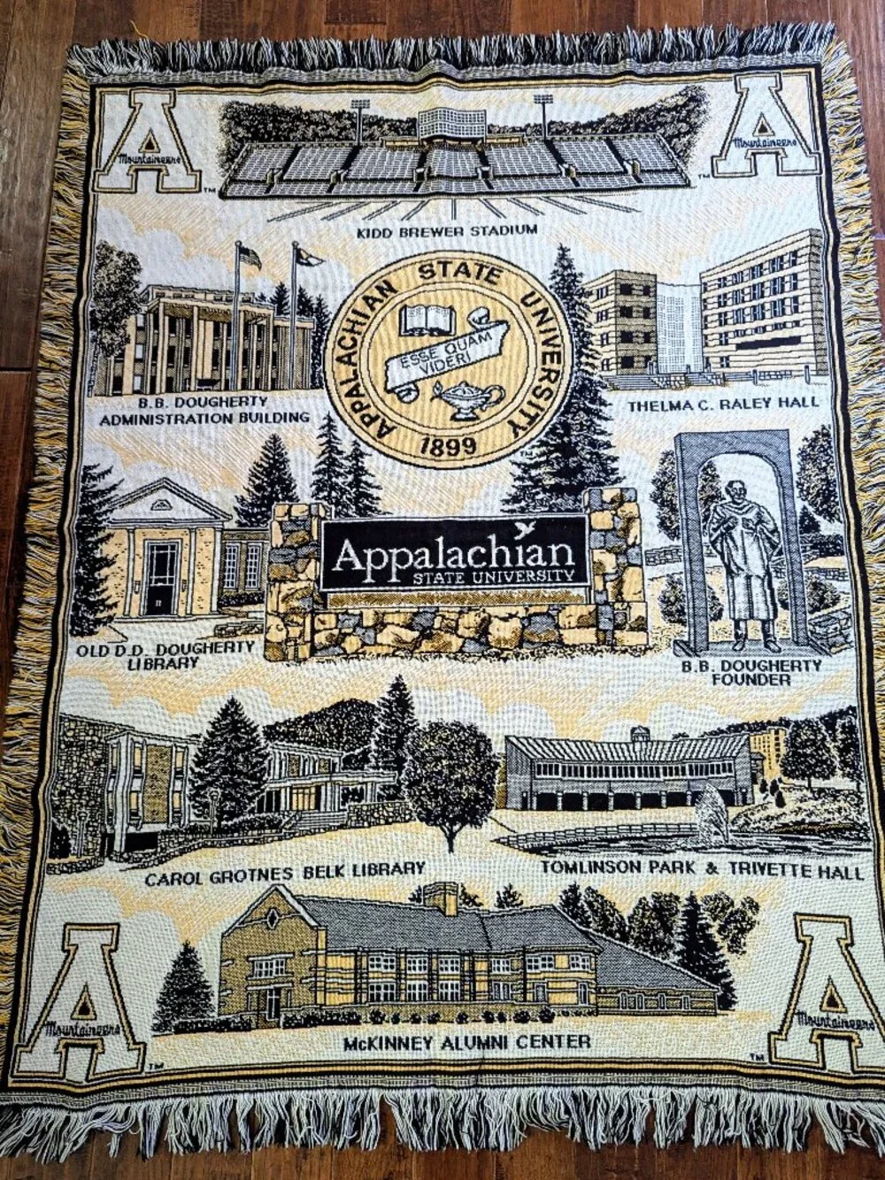 Appalachian State University ASU Woven Tapestry Throw Blanket 48x62